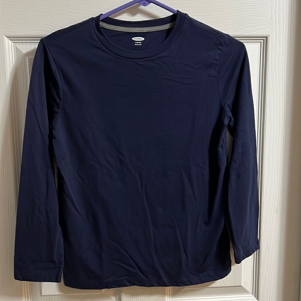 Old Navy navy blue Large (10/12) long sleeved shirt. Youth boys.